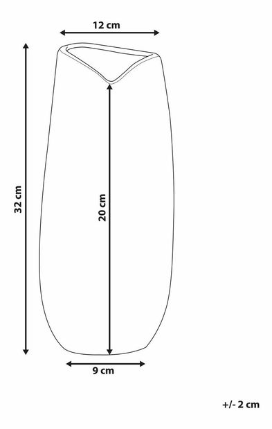 Váza DOTHAN 32 cm (sklolaminát) (strieborná)