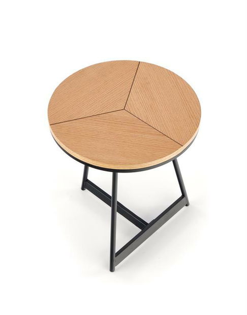 Stolić za kavu Kami (prirodno drvo + crna)