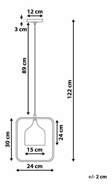 Lampă cu pandantiv Marlone (alb)
