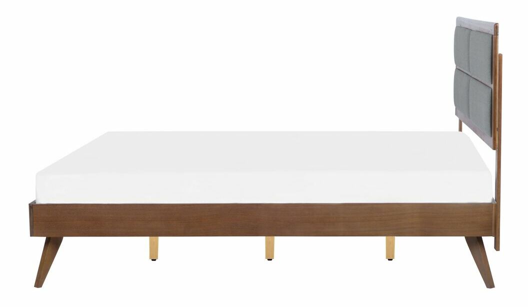 Manželská posteľ 160 cm POSE (s roštom) (tmavé drevo)