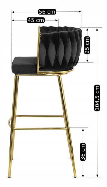 Bárszék Frenar 2 (fekete) 