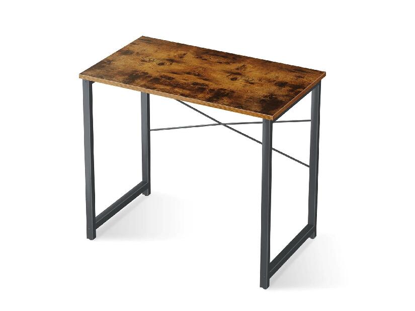 PC asztal Komedu (barna + fekete) 