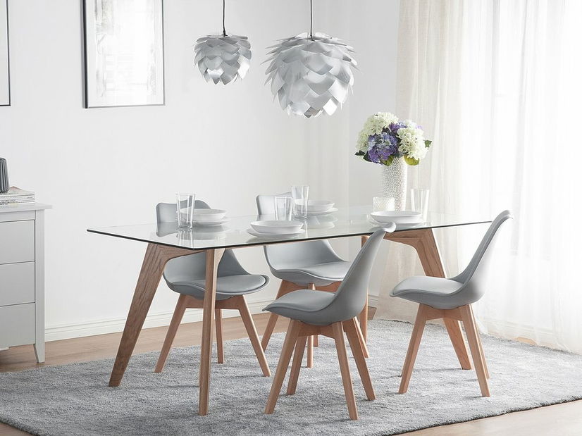 Set 2 buc. scaune pentru sufragerie Doha II (gri deschis) *vânzare stoc