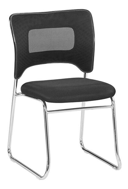 Konferenčná stolička Delia (čierna + chróm)