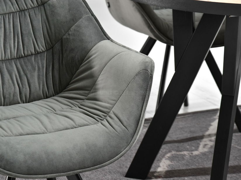 Stolička Nina (sivá + čierna)