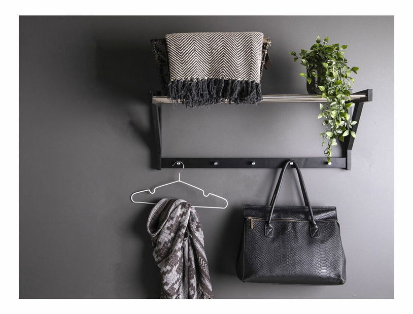 Nástenný vešiak Peloria 1 (čierna)