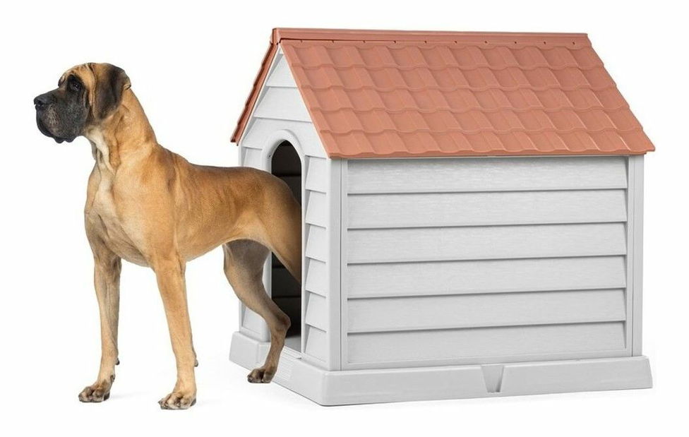 Domček pre psa Dora (biela + tehlová)