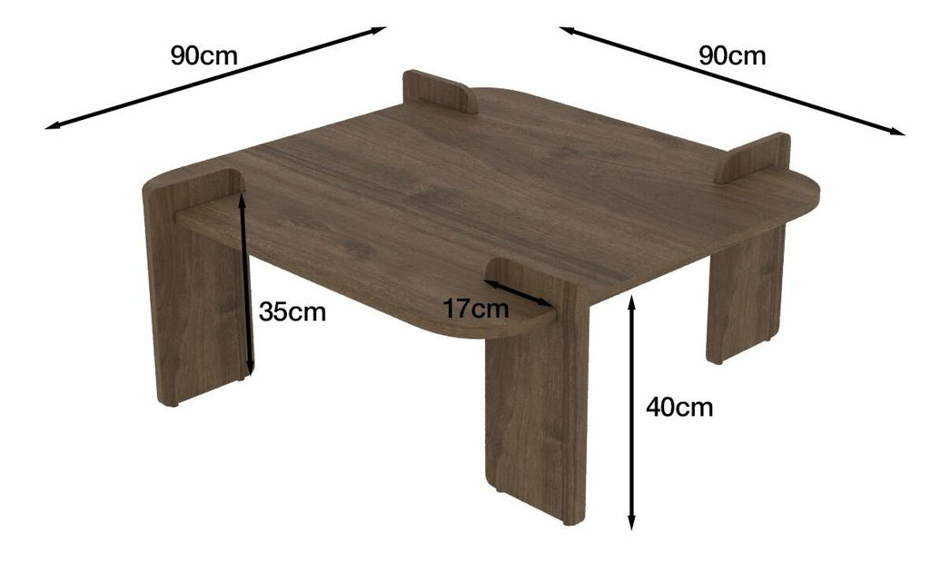 Konferenčný stolík Wolla (orech)