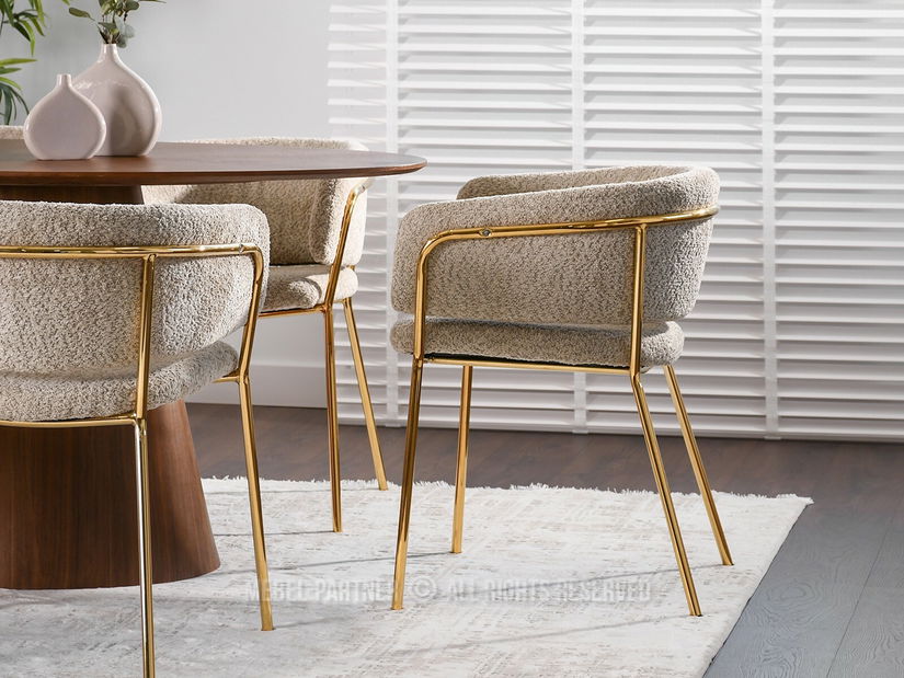 Stolica Sorento (bež + zlatna)