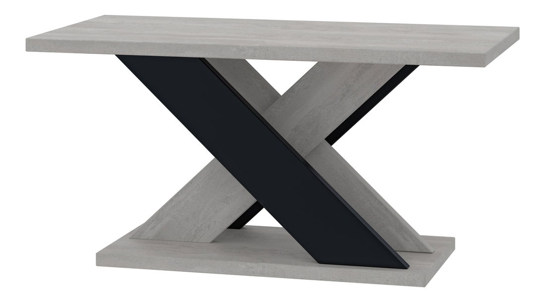 Dohányzóasztal Xalin (világosszürke + fekete)