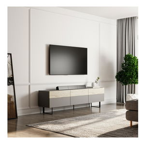 TV asztal/szekrény Sajn (szürke travertin)