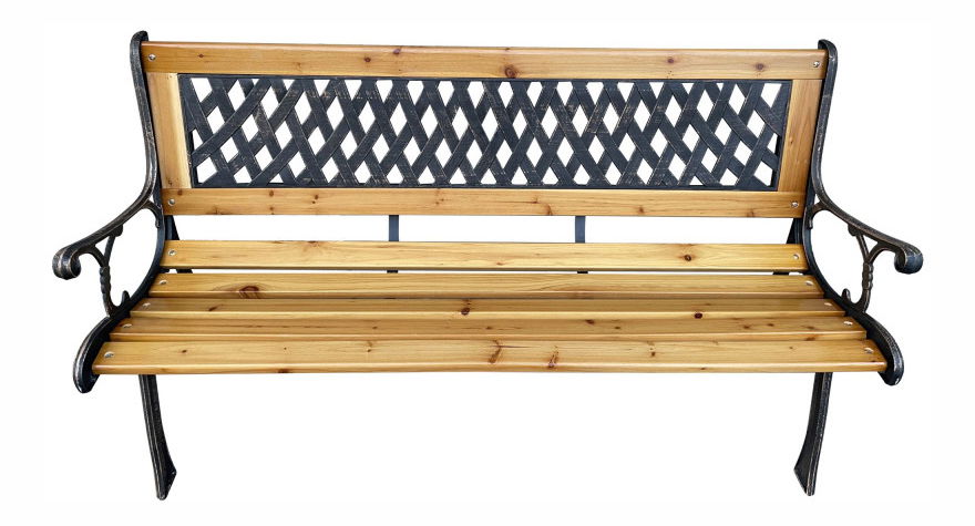 Záhradná lavička Marja (hnedá + prírodné drevo)