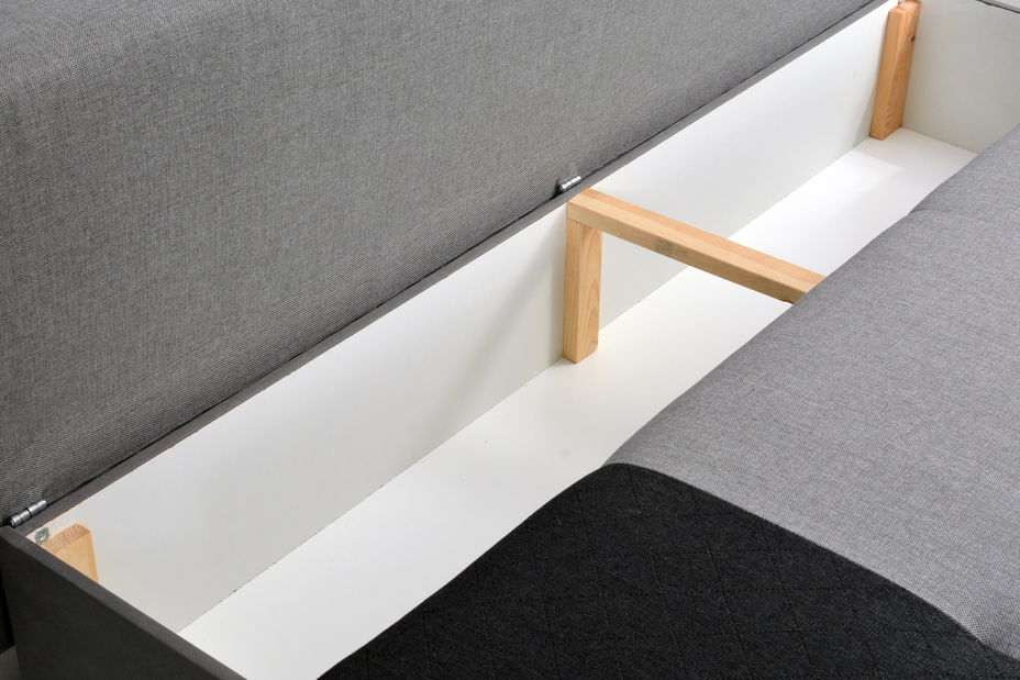 Háromszemélyes kanapé Rina (szürke + fekete)