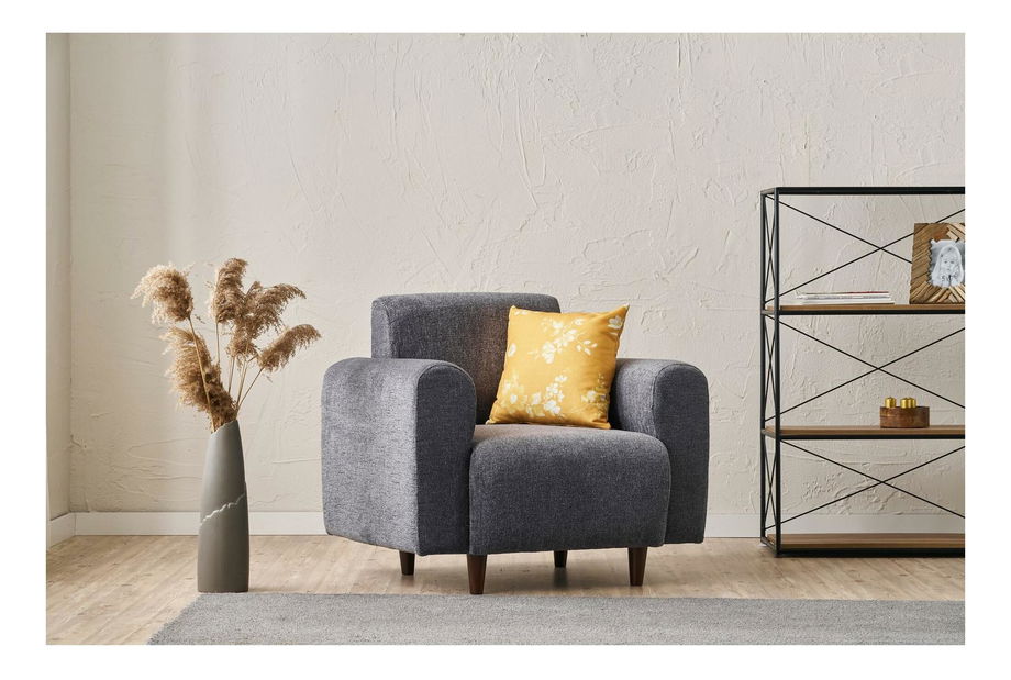 Fotel Noyalepo C (szürke + dió)