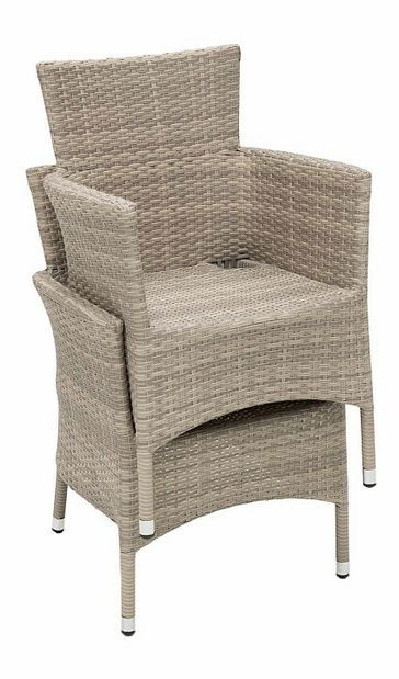 Záhradná zostava Modena I. 1+2 (sivo béžová) (um. Ratan)