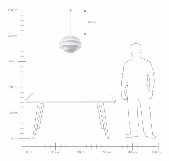 Lampă cu pandantiv Cheroke (alb)
