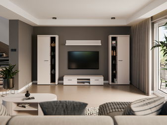 Nappali bútor Rudby XL (bézs) (világítás nélkül)