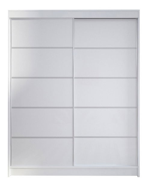 Dulap cu uși glisante Bianca IV (negru + alb) (fără iluminare)