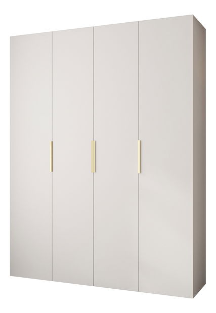 Ruhásszekrény 190 cm Carmela 40-4 (fehér + arany)