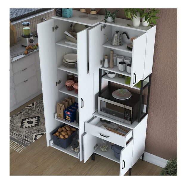 Set kuchynských skriniek Jenaretta 20 (biela + čierna)