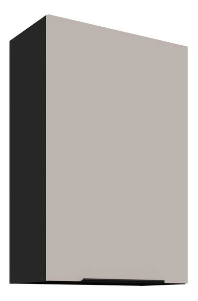 Dulap superior de bucătărie Aaron 60 G-90 1F (negru mat + cashmir)