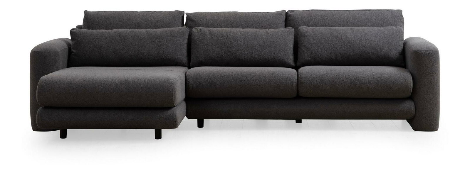 Rohová sedačka Lelysena (L) (sivá + čierna)