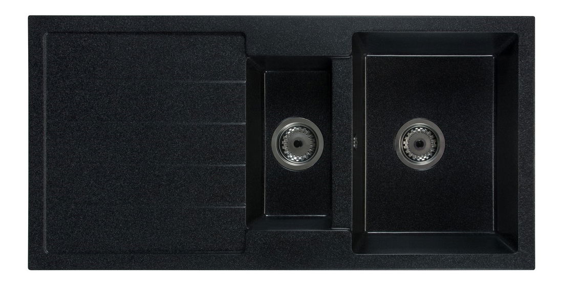 Kuhinjski sudoper Yuxur (crna + tekstura) (s 1 otvorom za bateriju) (L)