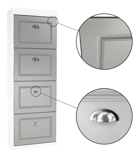 Ormarić za obuću Epery TYP 3 (bijela + siva)