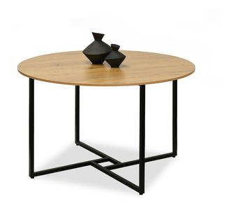 Masă de sufragerie Bird (stejar + negru)