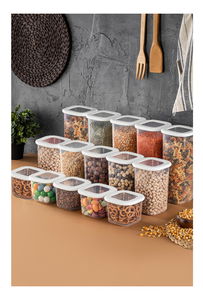 Set posuda za pohranu hrane (15 kom.) Boxy 15 (bijela)