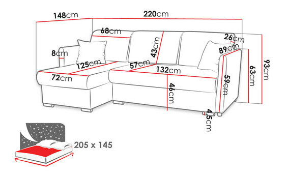 Modern sarok ülőgarnitúra Raphael (Manila 29)