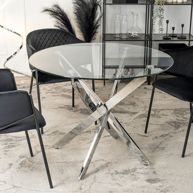 Jedálenský stôl Supremas 2 (chrómová) (pre 4 osoby)