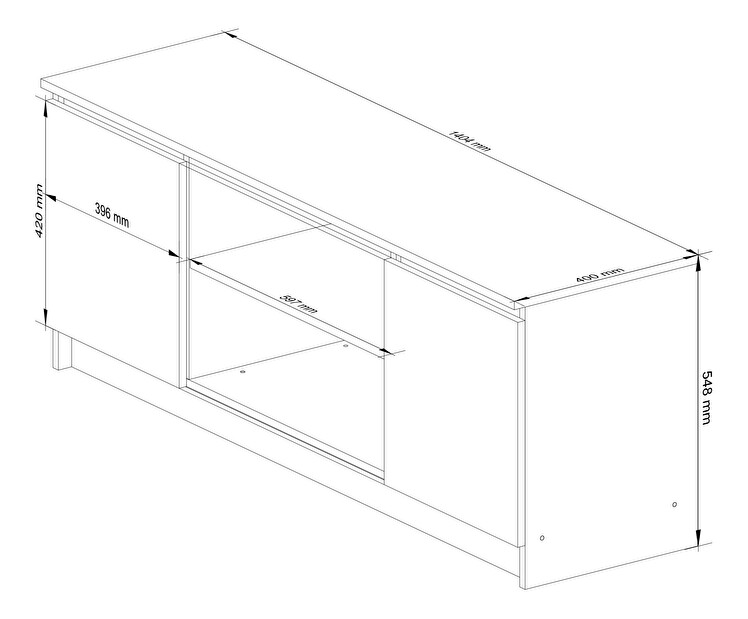 TV stolić Dariel (wenge + hrast sonoma)