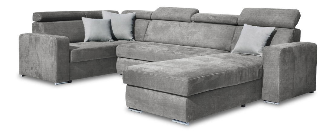 Rohová sedačka v tvare U BRW FX 15 (svetlosivá) (P)