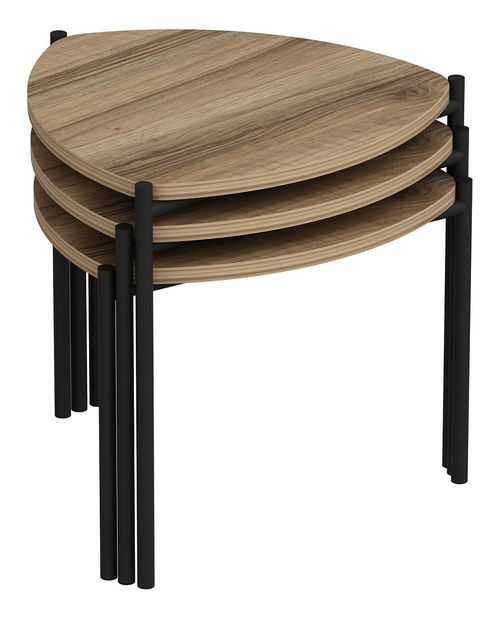 Set konferenčných stolíkov Lena 3 (Orech)