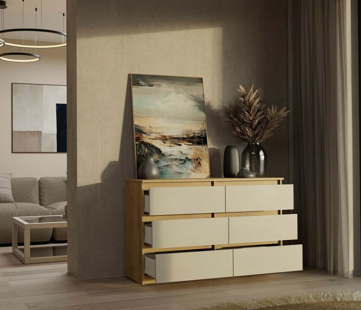 Komoda Musecalo 6 120 (antracit + kašmír)