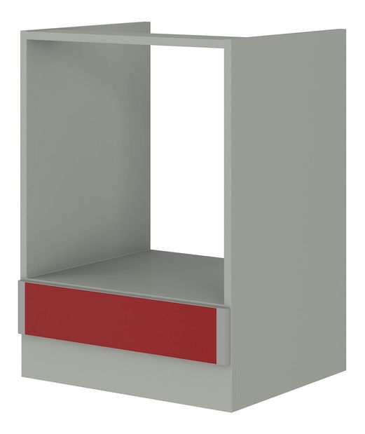 Dulap inferior de bucătărie Elissa 60 DG BB (Bordo + gri platină)