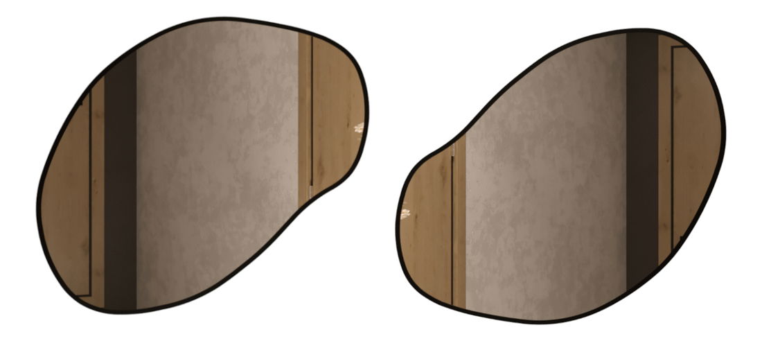 Tükör Nazir (matt fekete)