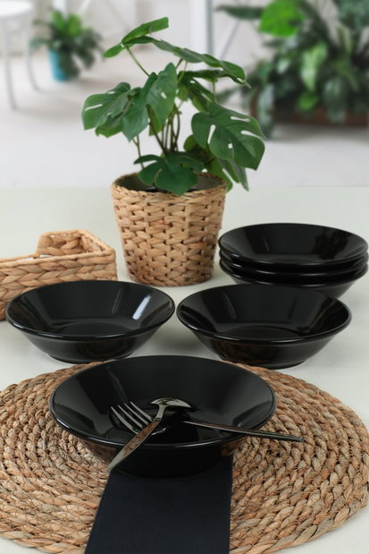 Set farfurii adânci (6 buc.) Storland (Negru)