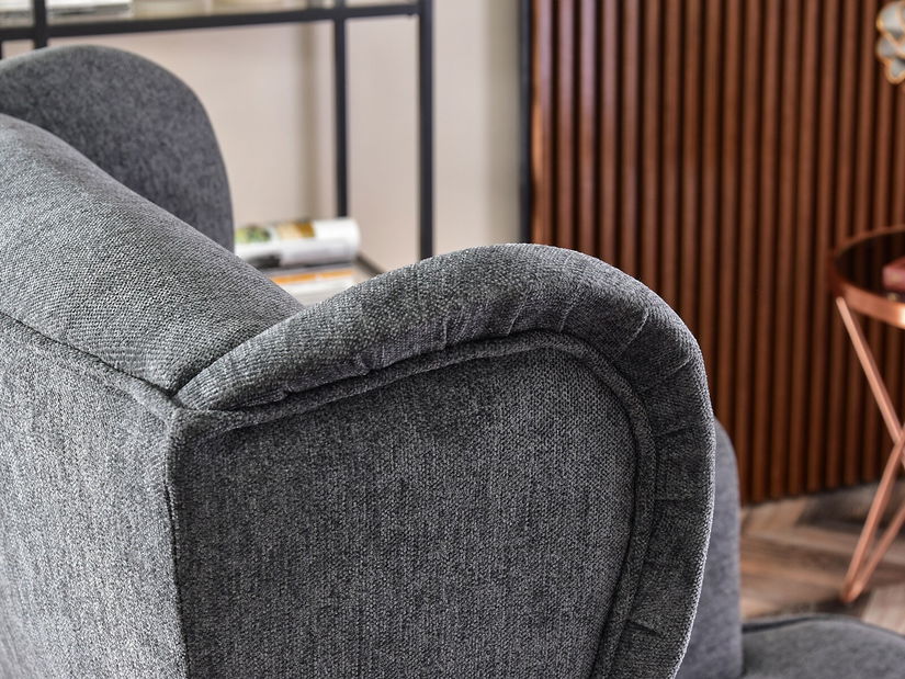 Kreslo ušiak Margis (grafitová + biela)