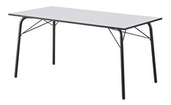 Étkezőasztal 160 MALAK (fehér + fekete) (6-8 fő részére)