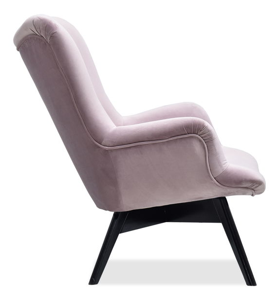 Relaxačné kreslo Florentino (svetlofialová + čierna)