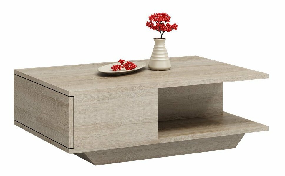 Dohányzóasztal Feraleo (fehér + fényes fehér)