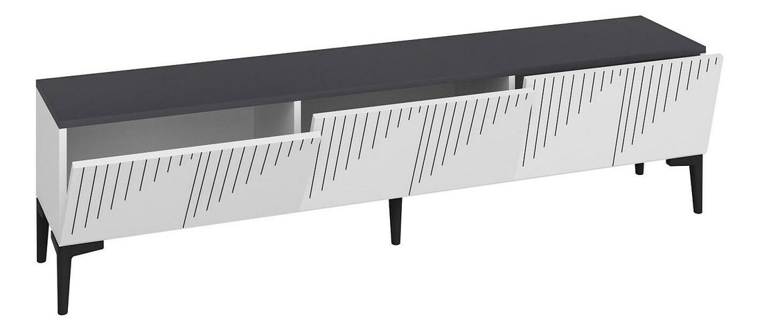 Masă TV/Dulap Kebati 3 (alb + antracit) 