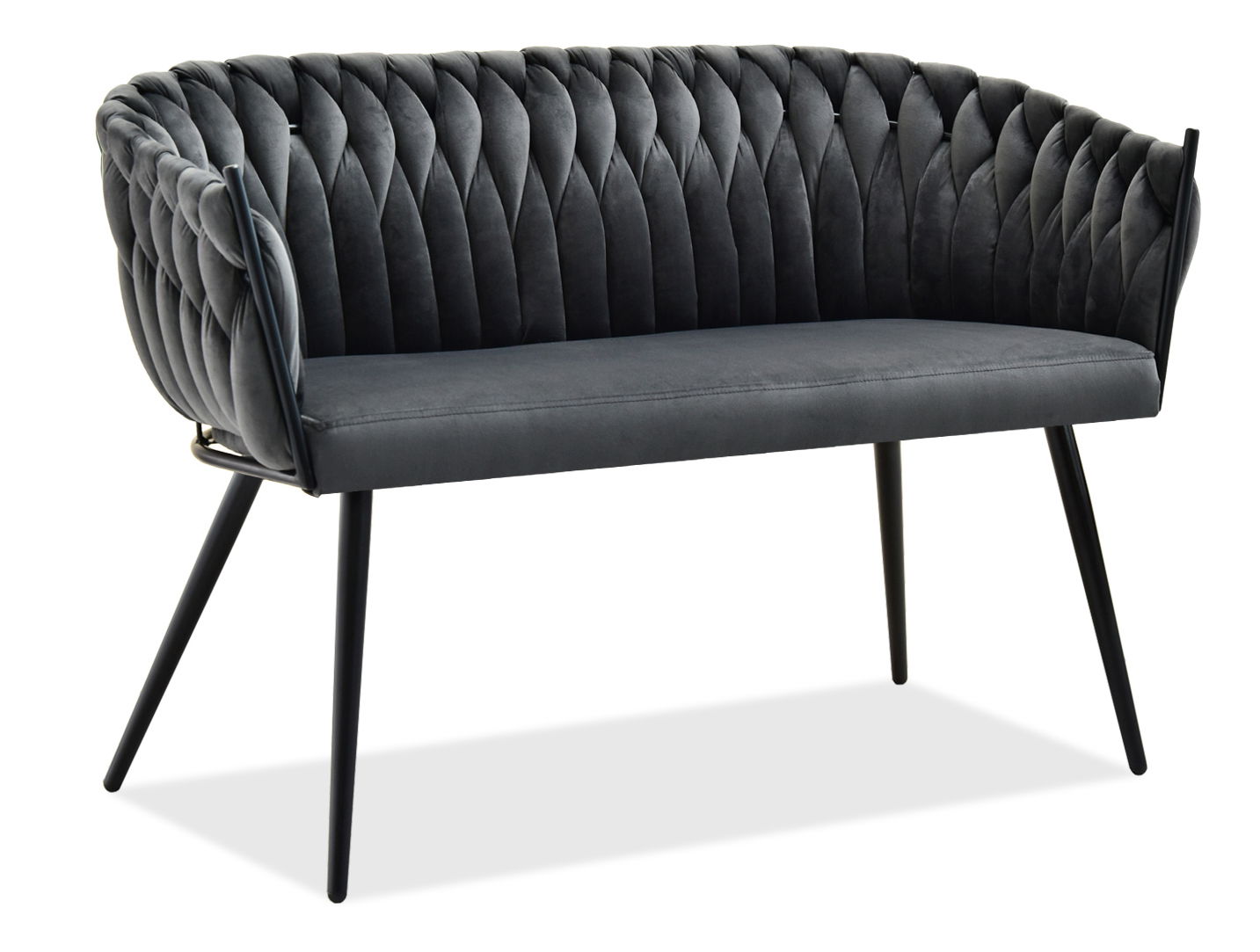 Kétszemélyes kanapé Radio (grafit + fekete)