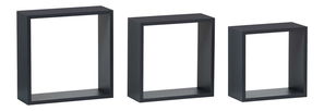 Set 3 nástenných políc Parto (sivá matná)