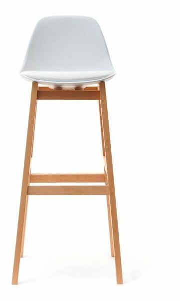 Stolička Evan (biela + buk)