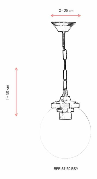 Lustră de exterior Bilal (Negru)