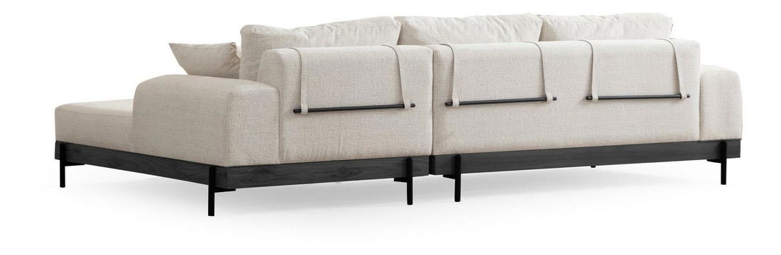 Rohová sedačka Etorella (P) (biela + čierna)