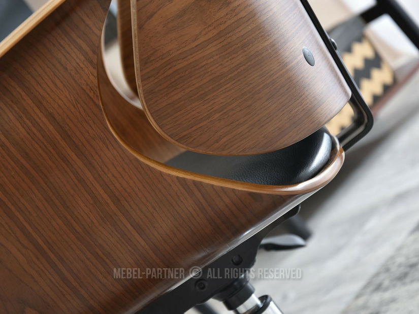 Scaun Enrique (nuc închis + crom)